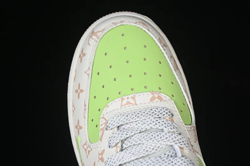 All categories Nk Air Force 1 Air Force series Nk Air Force 1 Low Air Force low-top Nike Air Force 1'07 Low LV joint Apple green silver hook Air Force 1 low-top casual sneakers DF0188-079